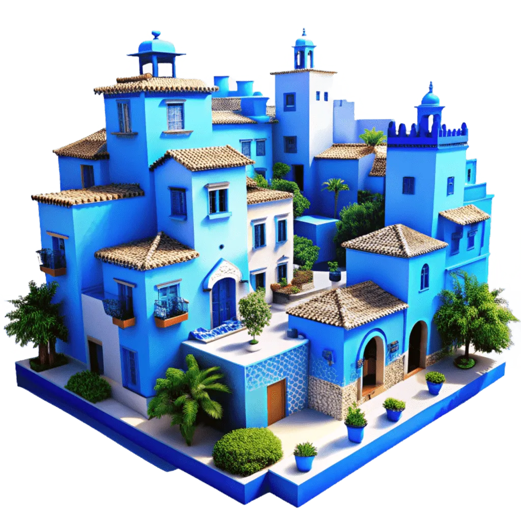 Chefchaouen 3D Model, Morocco eVisa