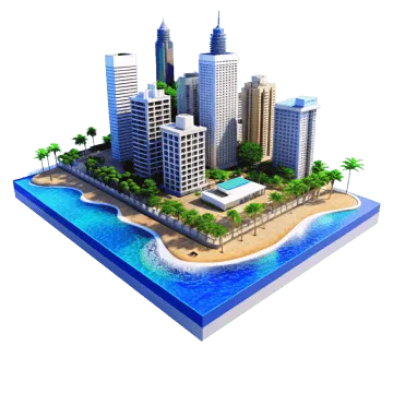 Tel Aviv Beach 3D Model, Israel ETA-IL