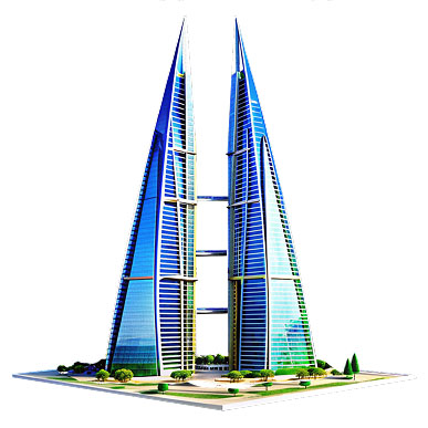 Bahrain World Trade Center 3D Model, Bahrain eVisa